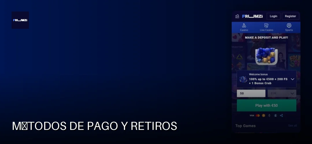 Métodos de pago y retiros